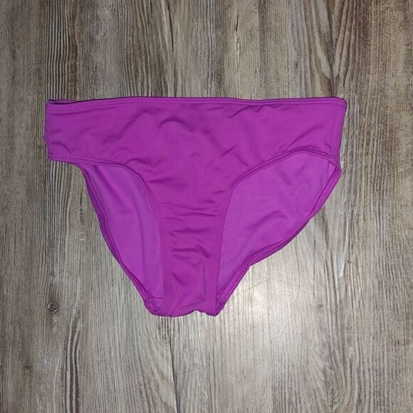 Spotted Zebra stiped top solid bottom tankini bathing suit swimsuit Sz M (8) - Picture 2 of 7